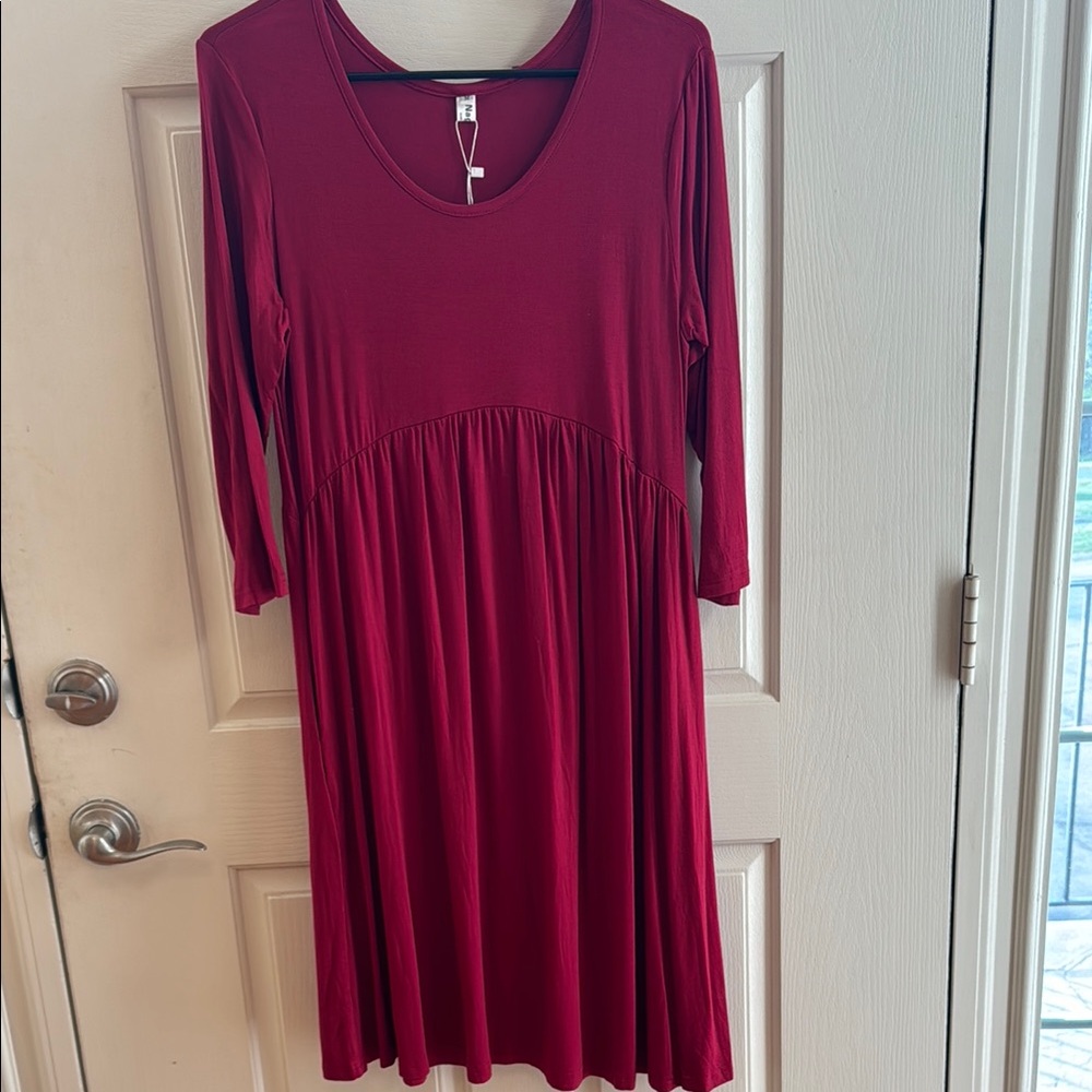 Comfortable Summer Red Women's Dress - Size M